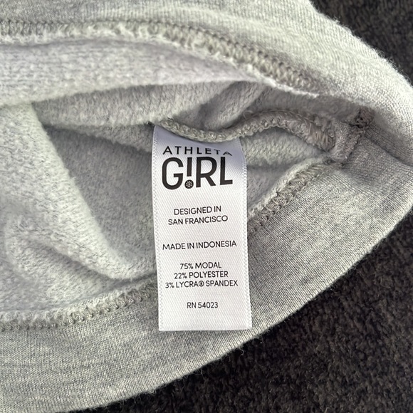 Athleta Girl Soft & Stretchy Hoodie with Crossover Bottom Detail and Thumb Holes - Picture 5 of 5